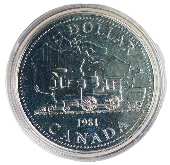 Canada. 1 Dollar 1981 - Trans-Canada Railway (Zonder, Postzegels en Munten, Munten | Europa | Niet-Euromunten