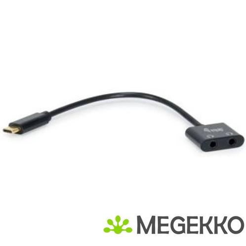 Equip 133469 audio kabel 0,15 m USB C 2 x 3.5mm Zwart, Computers en Software, Overige Computers en Software, Nieuw, Verzenden