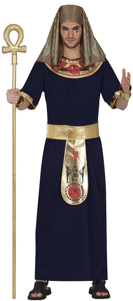 Farao Kostuum Zwart Goud Heren, Kleding | Heren, Carnavalskleding en Feestkleding, Nieuw, Verzenden