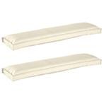 vidaXL Pallet Kussen Set 2 pcs Crème 150 x 40 x 8 cm Oxford, Huis en Inrichting, Verzenden, Nieuw