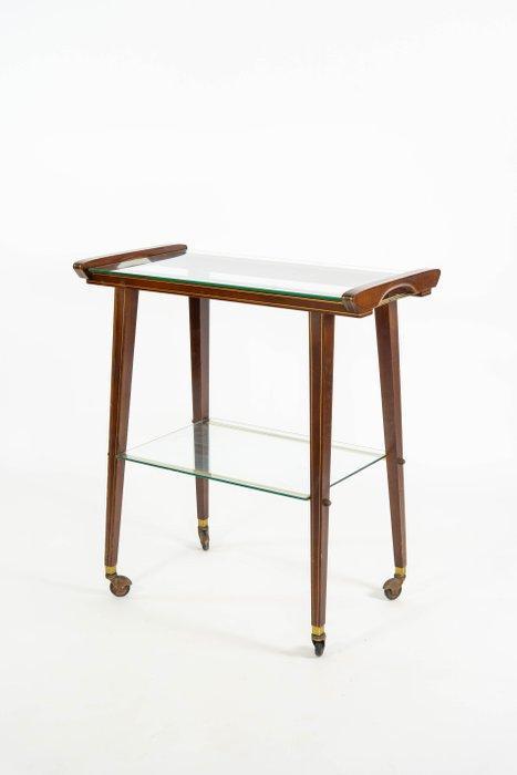 Serveerwagen - Glas, Hout, Antiek en Kunst, Kunst | Designobjecten