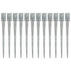 vidaXL Grondpinnen 12 st 9x9x90 cm gegalvaniseerd staal, Verzenden, Nieuw