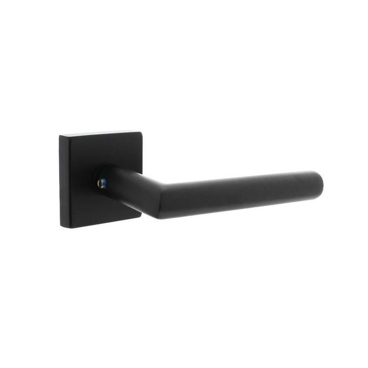 Deurklink Jura op vierkante massieve rozet 53x53x10mm rvs..., Doe-het-zelf en Bouw, Hang- en Sluitwerk, Klink of Kruk, Nieuw, Ophalen of Verzenden