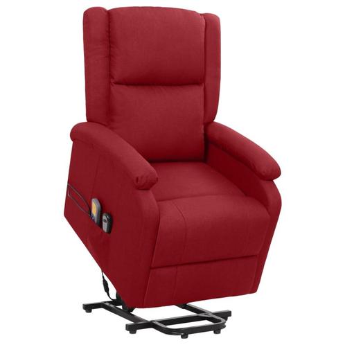 vidaXL Sta-op-massagestoel stof wijnrood, Huis en Inrichting, Stoelen, Nieuw, Verzenden