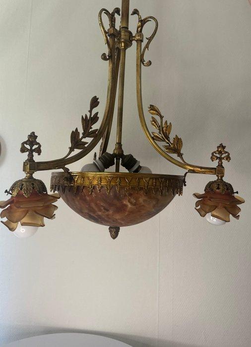 Plafondlamp - Brons, Albast - Elegant+ zeldzame hanger, Antiek en Kunst, Curiosa en Brocante