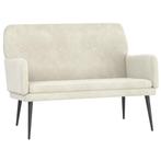 Creme Fluweel Bankje 108cm | Retour Deal | Nu Snel!, Huis en Inrichting, Verzenden, Nieuw, Minder dan 75 cm, Minder dan 150 cm