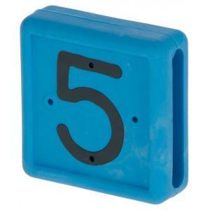 Numéro de bande de jambe, 1 chiffre, n° 5 - bleu, 10 pcs., Zakelijke goederen, Landbouw | Veevoer