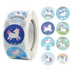 Fako Bijoux® - 500 Stickers Op Rol - 2.5cm - Eenhoorn /