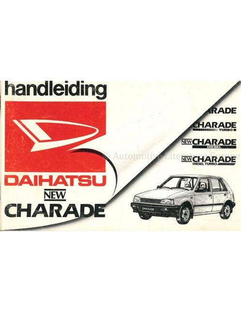 1986 DAIHATSU CHARADE INSTRUCTIEBOEKJE NEDERLANDS, Autos : Divers, Modes d'emploi & Notices d'utilisation