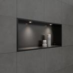 Inbouwnis BWS Alfie 30x60 cm Met LED Verlichting Mat Zwart, Doe-het-zelf en Bouw, Ophalen of Verzenden, Nieuw, Bad