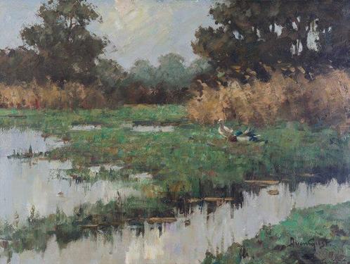 Arnout van Gilst (1898-1981) - Eenden bij het water, Antiek en Kunst, Kunst | Schilderijen | Klassiek