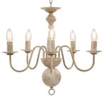 vidaXL Kroonluchter 5xE14 antiekwit, Huis en Inrichting, Lampen | Kroonluchters, Verzenden, Nieuw