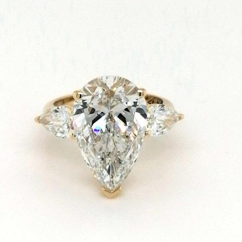 Zonder Minimumprijs - Ring - 18 karaat Geel goud -  8.00ct., Handtassen en Accessoires, Ringen