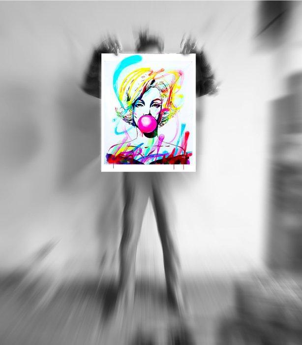Utopia - Marilyn Monroe with Bubble Gum, Antiek en Kunst, Kunst | Designobjecten