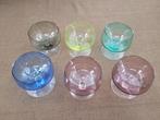 Pot (6) - 6 kleurrijke likeurglaasjes - Glas-in-lood