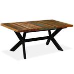 vidaXL Table de salle à manger Bois massif recyclé Acier 180