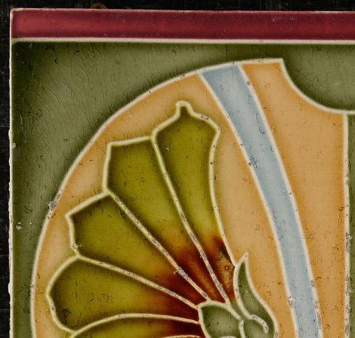 Jugendstil Tegel - Tonindustrie Offstein - Art Nouveau -, Antiek en Kunst, Antiek | Glaswerk en Kristal
