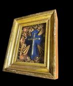 Reliquaire - Bois, Plaqué(e) argent, Textile, Verre -