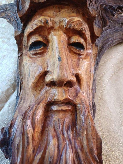 sculptuur, Forest spirit - 43 cm - Eik, Antiquités & Art, Curiosités & Brocante