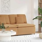 vidaXL Modulaire bank middenmodule met kussens 100 cm beige, Huis en Inrichting, Zetels | Voetbanken en poefs, Verzenden, Nieuw