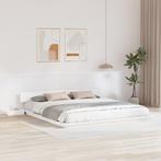 vidaXL Bed met Nachttafels Wit 180x200cm Massief Hout, Huis en Inrichting, Slaapkamer | Bedden, Verzenden, Nieuw