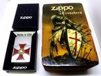 Zippo - Aansteker - KRUISvaarders in een houten kist., Verzamelen, Rookartikelen, Aanstekers en Luciferdoosjes, Nieuw