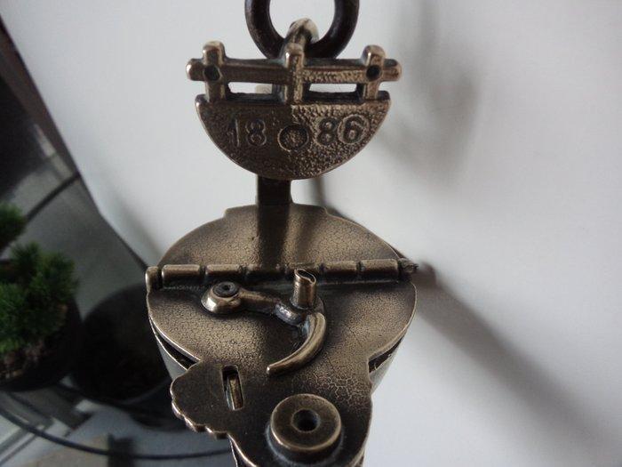 Lamp Mineur / Froch . - Lampe à huile - Froch/ Kikker lampe, Antiquités & Art, Antiquités | Autres Antiquités