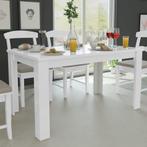 vidaXL Eettafel 140x80x75 cm wit, Huis en Inrichting, Tafels | Eettafels, Verzenden, Nieuw