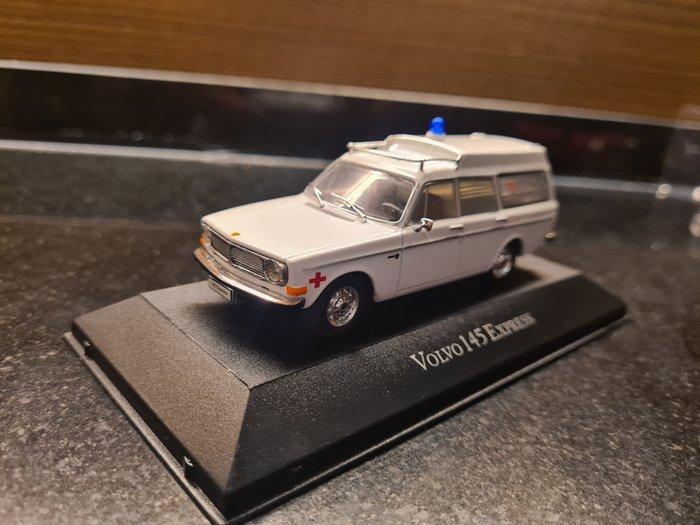 Atlas 1:43 - Modelauto (2) - Volvo 145 Express ambulance, Hobby en Vrije tijd, Modelauto's | 1:5 tot 1:12