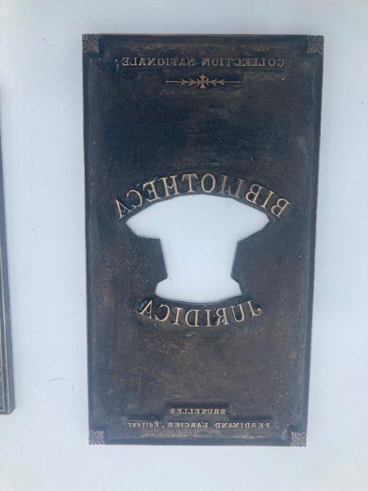 Drukblokken (2) - België - Messing boekdruk cliches -, Antiek en Kunst, Antiek | Wandborden en Tegels