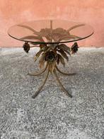 Table - Métal, Verre - Fer forgé façonné à la main, avec des, Antiquités & Art