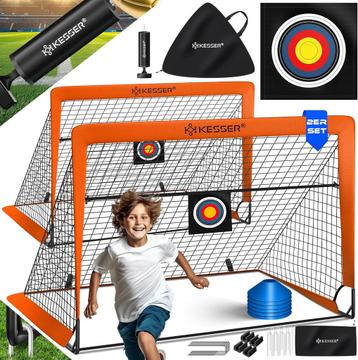 Voetbaldoeltjes - doel en goal set - 2 stuks - met montage disponible aux enchères