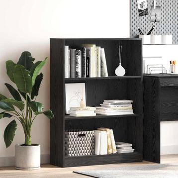 vidaXL Boekenkast Zwart eiken 80 x 24 x 109 cm Bewerkt hout, Verzenden