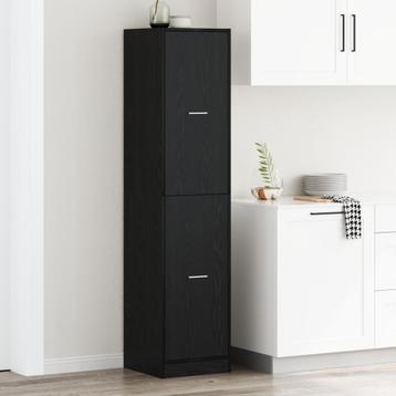 vidaXL Apothekerskast Zwart Eiken 40x41x174,5 cm Engineered, Verzenden