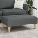 vidaXL Voetenbank 77x55x31 cm stof donkergrijs, Huis en Inrichting, Zetels | Voetbanken en poefs, Verzenden, Nieuw