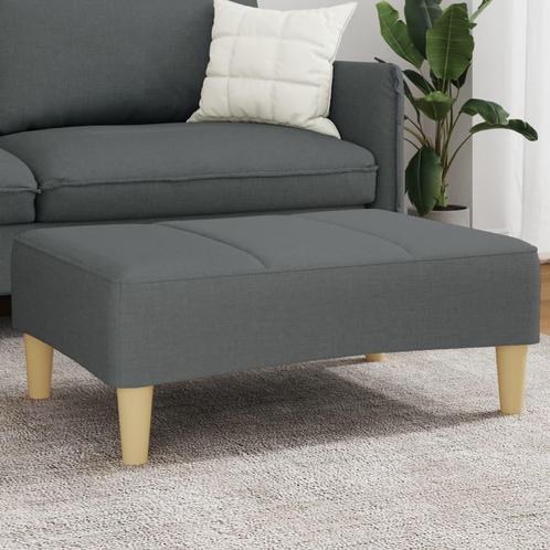 vidaXL Voetenbank 77x55x31 cm stof donkergrijs, Huis en Inrichting, Zetels | Voetbanken en poefs, Nieuw, Verzenden