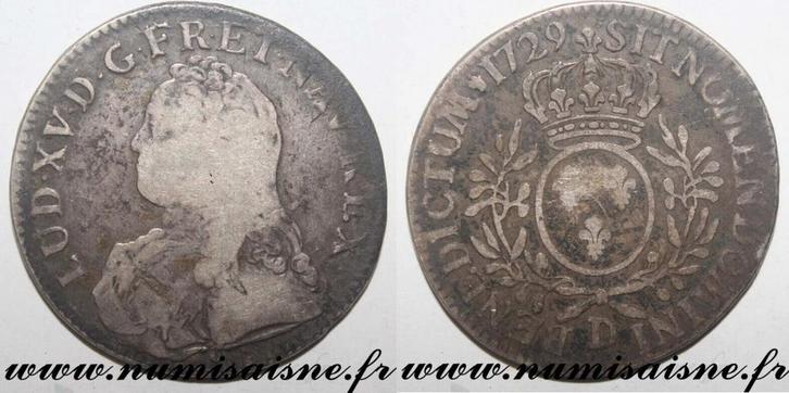 Écu France Frankreich Gad 321 Louis Xv Ecu Mit Olivenzwei.., Postzegels en Munten, Munten | Europa | Niet-Euromunten, België, Verzenden