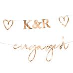 Rose Gouden Bruiloft Letterslinger Engaged 4m 2st, Hobby en Vrije tijd, Feestartikelen, Nieuw, Verzenden