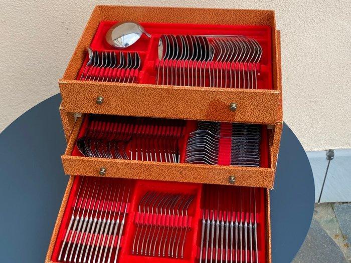 EINOX - Bestekset voor 12 personen (132) - Staal, Verzilverd, Antiquités & Art, Antiquités | Meubles | Tables