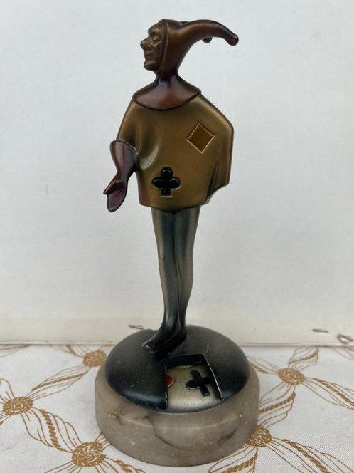 R. Parus - Figure - Figura di giullare in bronzo su base di, Antiek en Kunst, Curiosa en Brocante