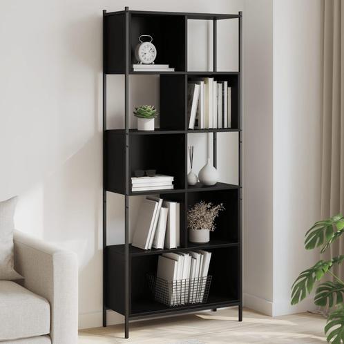 vidaXL Boekenkast 72x28x172 cm bewerkt hout zwart, Huis en Inrichting, Kasten | Boekenkasten, Nieuw, Verzenden