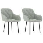 Stoelen 2st Fluweel Grijs | Tweede Kansje OP=OP, Huis en Inrichting, Stoelen, Twee, Verzenden, Nieuw, Grijs