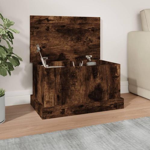 vidaXL Opbergbox 50x30x28 cm bewerkt hout gerookt, Huis en Inrichting, Kasten | Overige, Nieuw, Verzenden