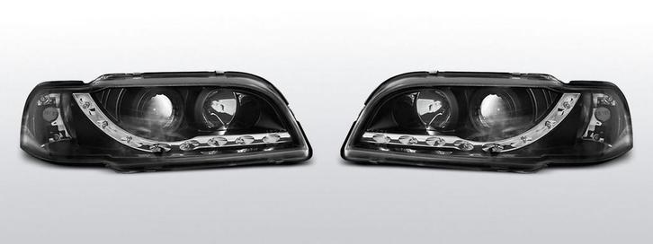 Koplampen LED DRL | Volvo S40/V40 1996-2000 | zwart, Auto-onderdelen, Verlichting, Nieuw, Volvo, Verzenden
