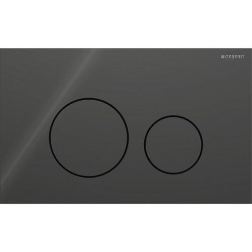 Geberit Drukplaat Sigma 40, 2-toets Round Glas Zwart, Doe-het-zelf en Bouw, Sanitair, Overige typen, Nieuw, Chroom, Ophalen of Verzenden