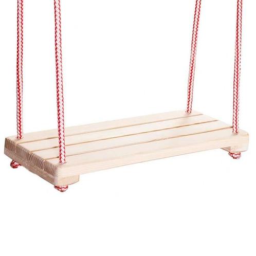 Ongelakte houten schommel - zelf decoreren - 42x18 cm - n..., Kinderen en Baby's, Speelgoed | Buiten | Speeltoestellen, Nieuw