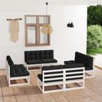 vidaXL Salon de jardin 8 pcs avec coussins Bois de pin, Verzenden, Neuf, Salons de jardin