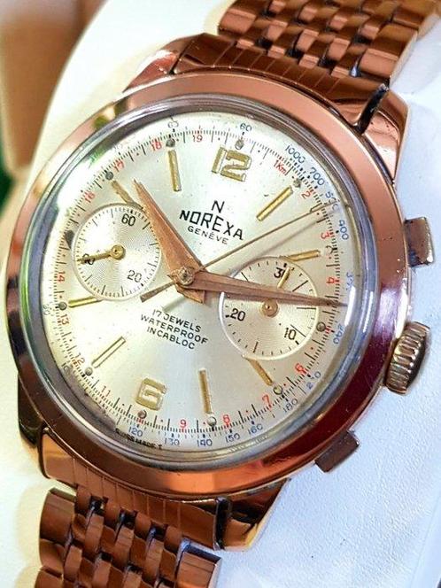 NOREXA - Genève Chronographe Suisse - Swiss Made - Zonder, Handtassen en Accessoires, Horloges | Heren