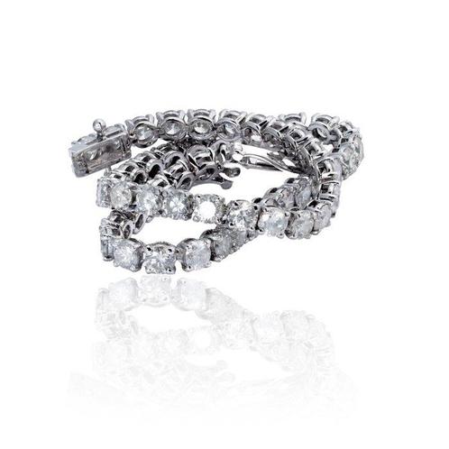 Zonder Minimumprijs - Armband - 14 karaat Witgoud - 9.67ct., Handtassen en Accessoires, Armbanden