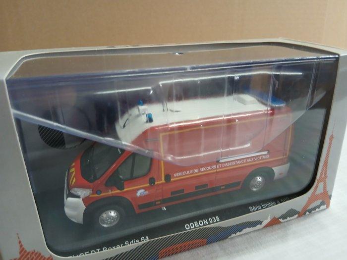 ODEON 1:43 - Modelauto - Peugeot Boxer Sdis 64, Hobby en Vrije tijd, Modelauto's | 1:5 tot 1:12